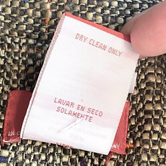 Vintage Oscar De La Renta Petite Oscar Tweed Double Breasted Brown Blazer L - Picture 7 of 12